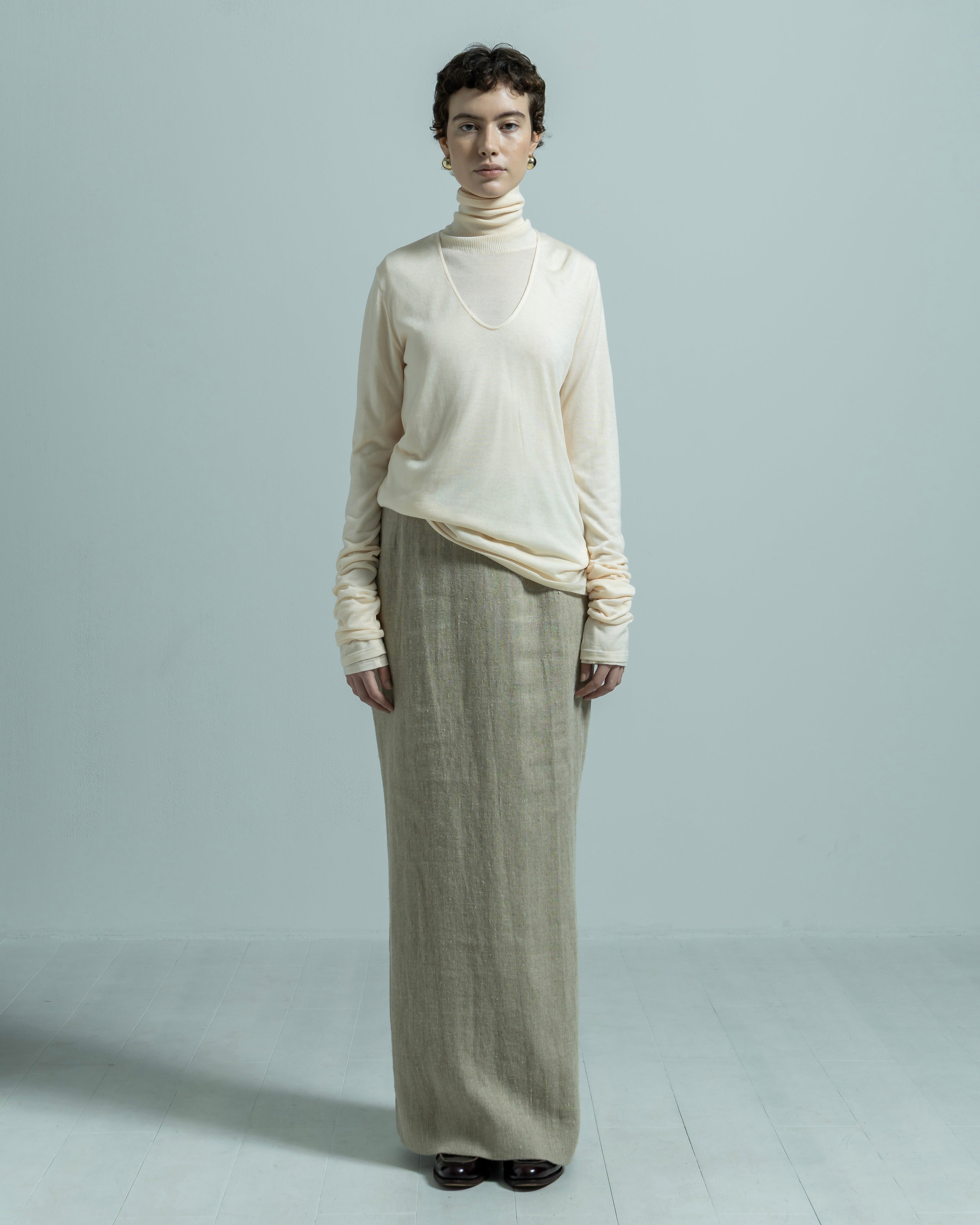 LYOCELL CASHMERE V NECK KNIT PULLOVER（リヨセルカシミヤブイネックプルオーバー）｜BIYOMA（ビヨーマ）OFFICIAL ONLINE STORE