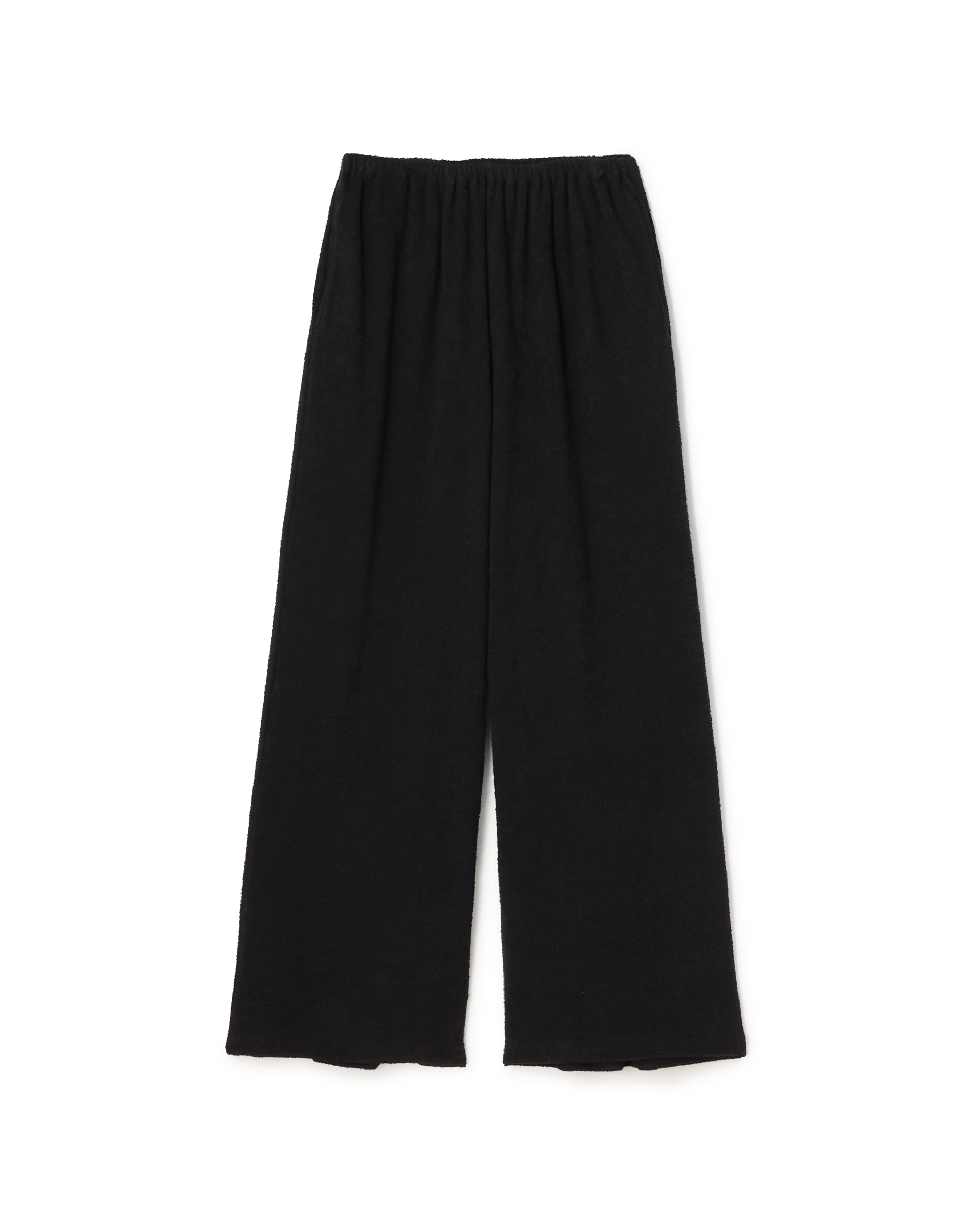 LOOP JERSEY CROPPED WIDE PANTS
